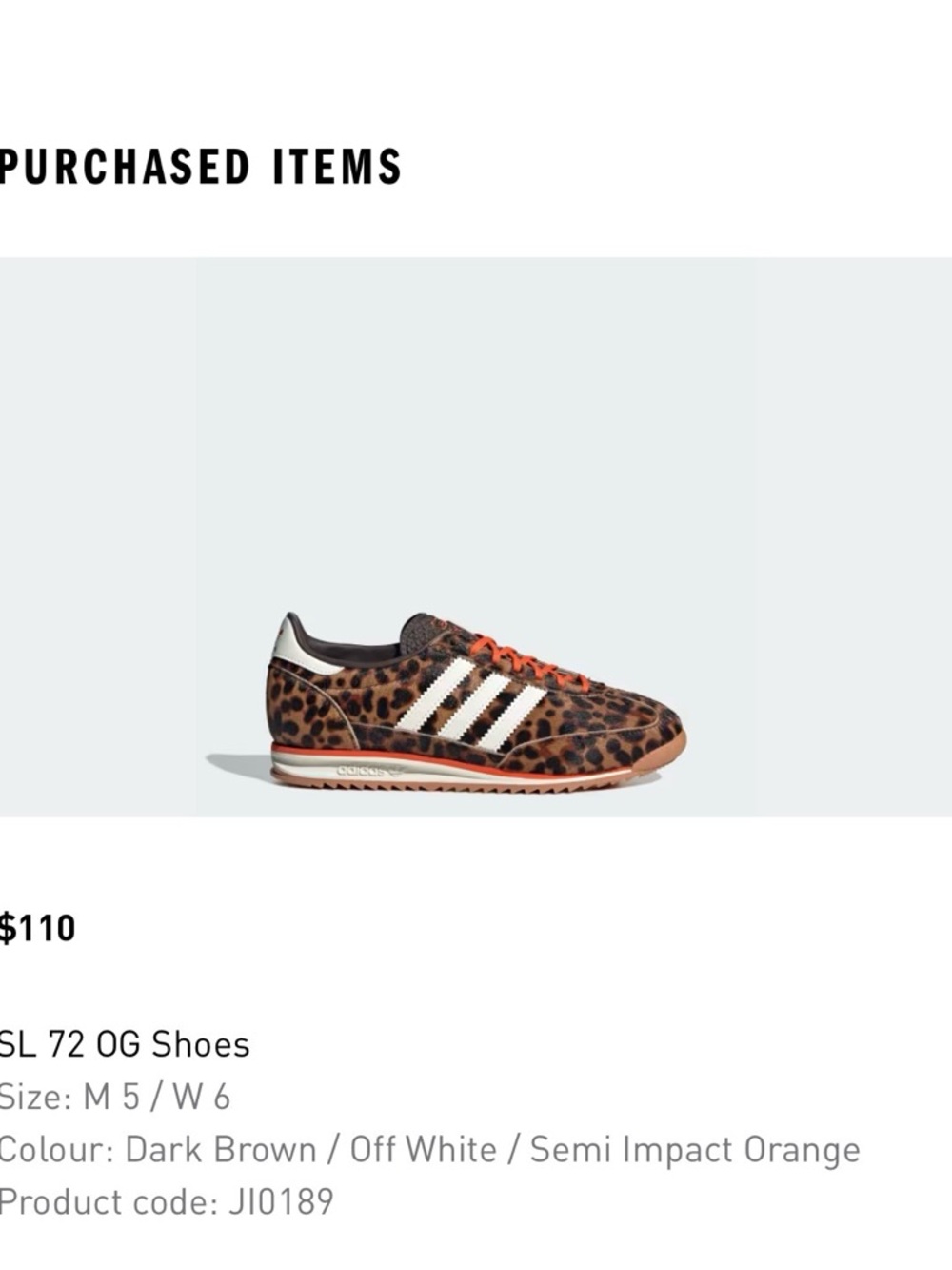 adidas Leopard Print Women's Sneakers with Orange Laces - Picture 5 of 5